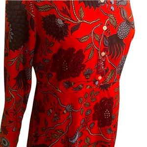 LOFT Dress Colorful Flowers